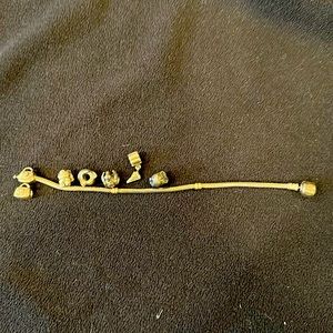 Silver Pandora Bracelet with 7 charms